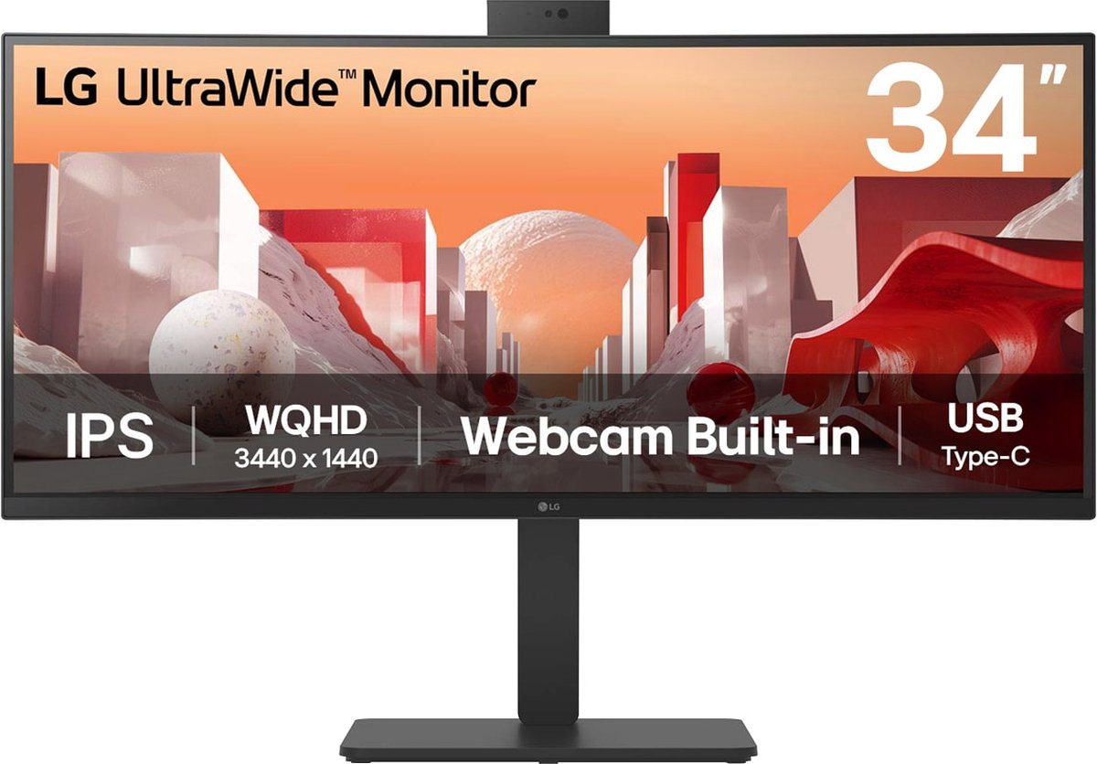LG 34BA85QE-B ultrawide monitor met QHD-resolutie