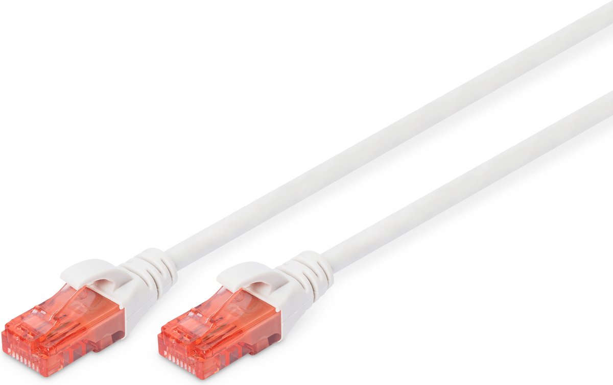 Digitus CAT6 UTP-kabel van 5 meter in de kleur wit