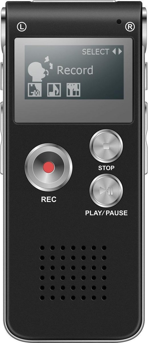 Premium Voice Recorder met stereo-opname en MP3-speler functie