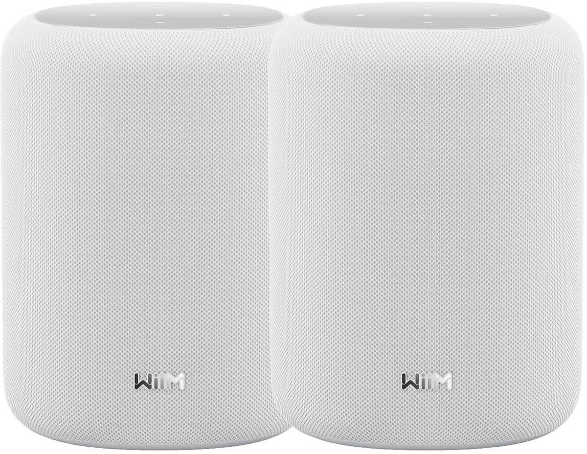 Wiim Sound Lite Twin, twee wifi speakers voor multiroom in het wit